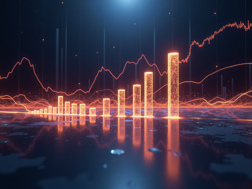 商业分析图表展示,显示域名价值增长趋势,柱状图和折线图结合,专业数据分析界面