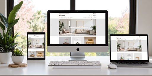 xjhsc.com域名展示，简洁现代设计，显示在电脑屏幕和手机设备上，清晰展示域名品牌效果